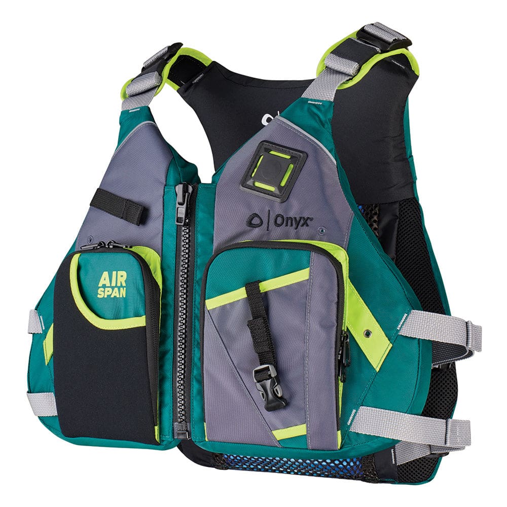 Onyx Airspan Angler Life Jacket - XS/ SM - Green - Paddlesports | Life Vests,Marine Safety | Personal Flotation Devices - Onyx Outdoor