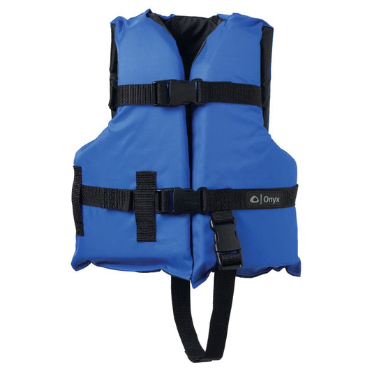 Onyx Nylon General Purpose Life Jacket - Child 30-50lbs - Blue - Marine Safety | Personal Flotation Devices - Onyx Outdoor