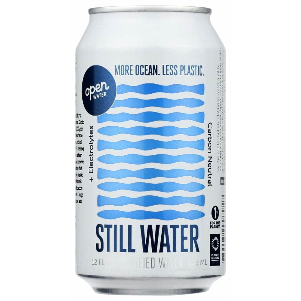 OPEN WATER Grocery > Beverages > Water OPEN WATER: Still Water Purified Canned Water, 12 fo