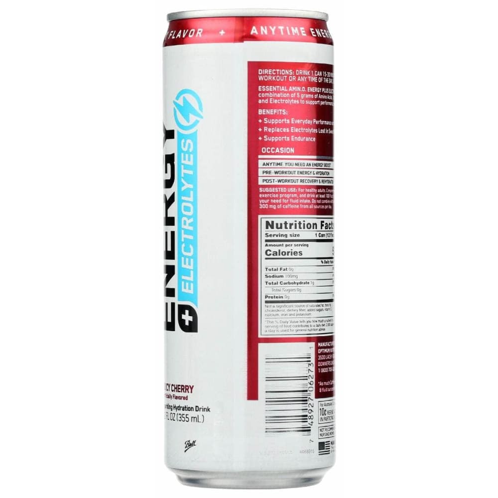 OPTIMUM NUTRITION Grocery > Beverages > Energy Drinks OPTIMUM NUTRITION: Amino Energy Rtd Cherry, 12 fo