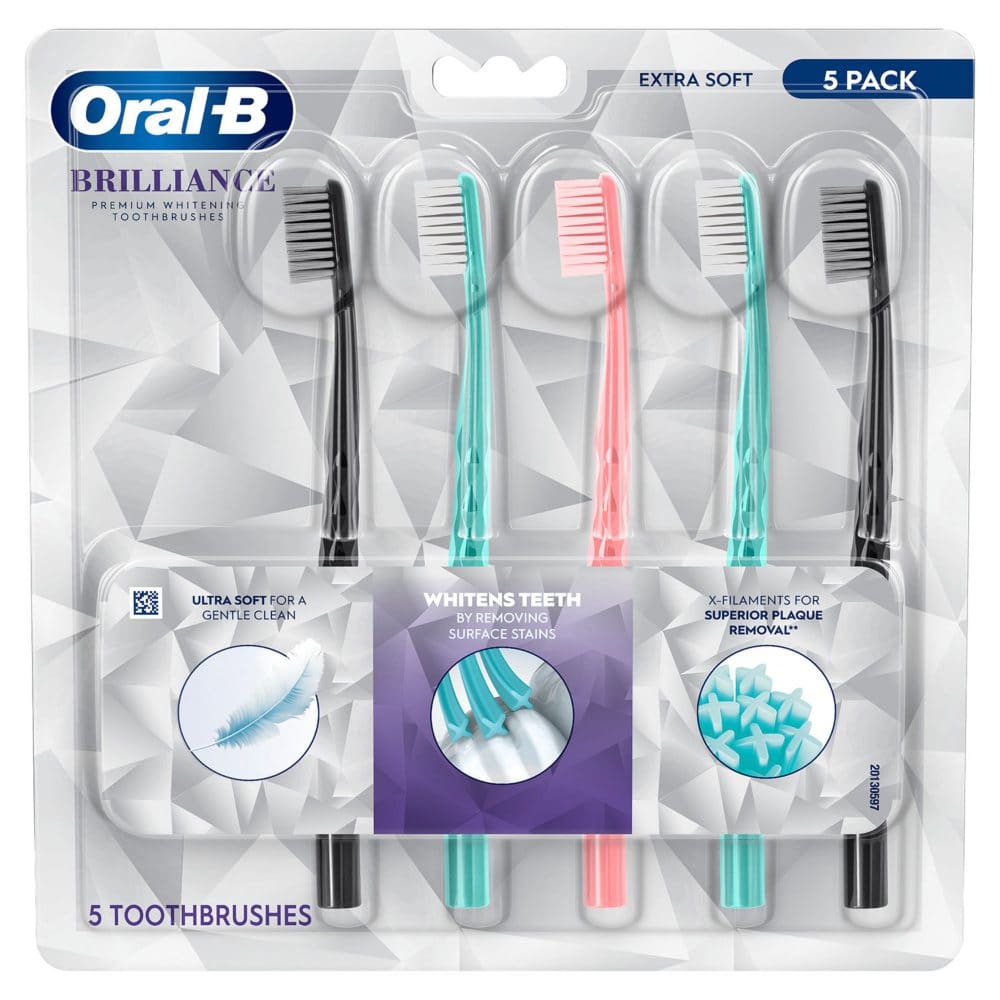 Oral-B Brilliance Whitening Toothbrush with X Filaments Extra Soft (5 ct.) - Fabulous finds to keep you glowing - Oral-B