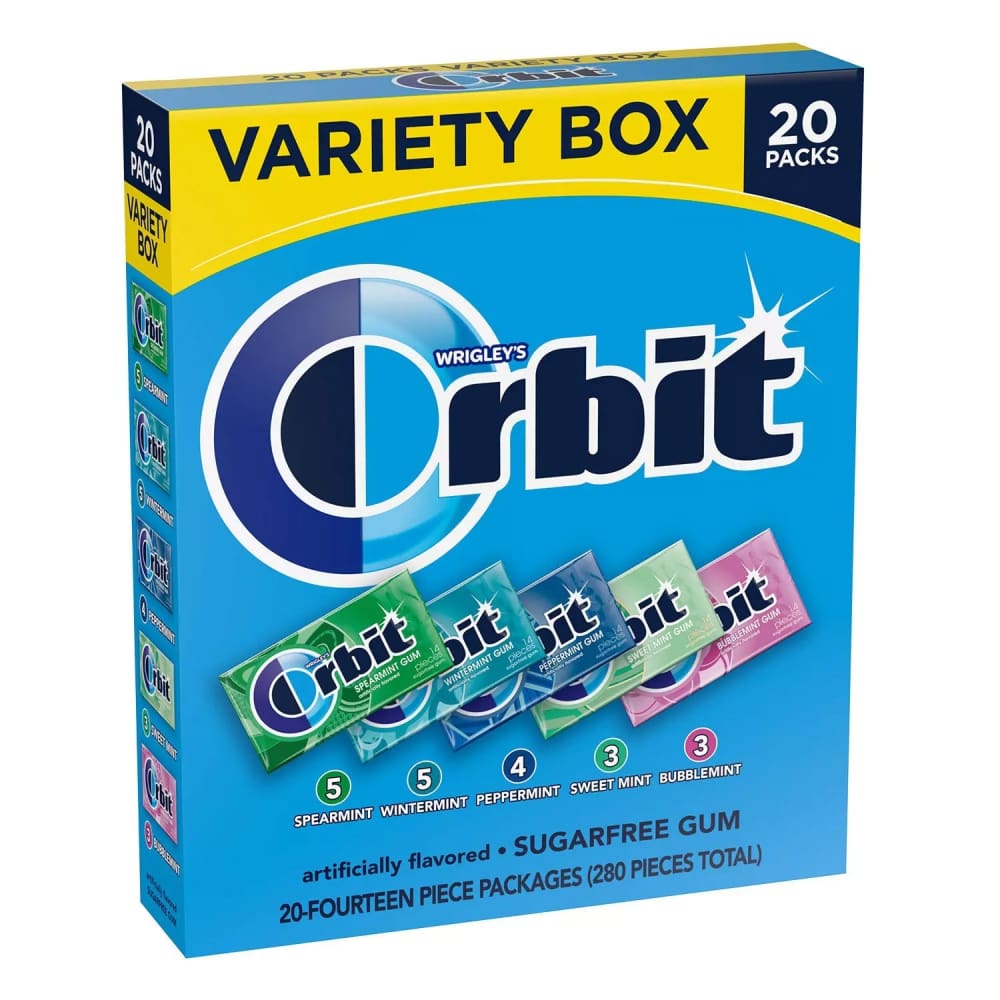 Orbit Gum Variety Box - 20 Pack - 14 Pieces Each - Grocery - Orbit