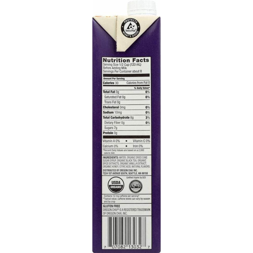 Oregon Chai Oregon Chai Slightly Sweet Original Chai Tea Latte Concentrate, 32 oz