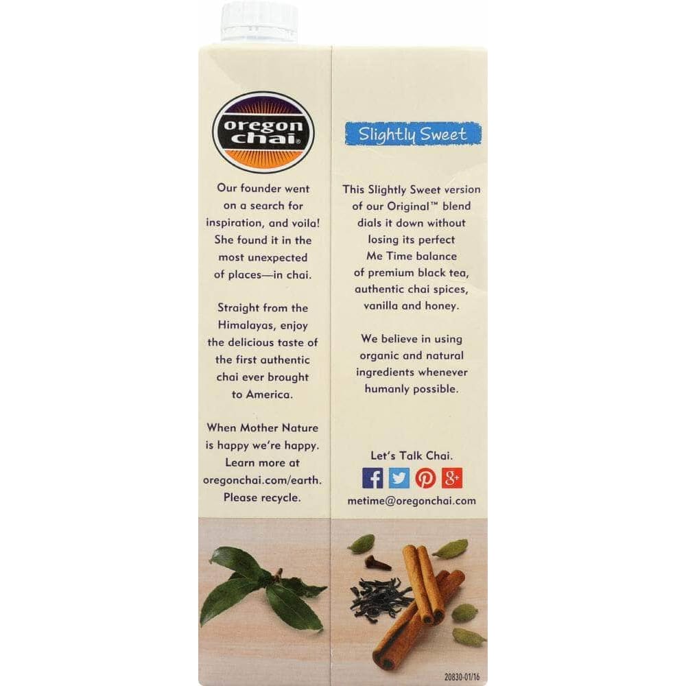 Oregon Chai Oregon Chai Slightly Sweet Original Chai Tea Latte Concentrate, 32 oz