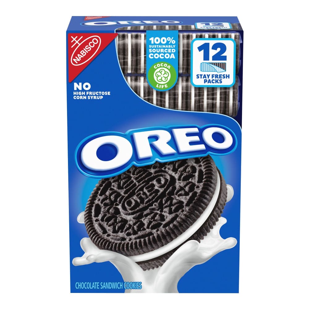 Oreo Chocolate Sandwich Cookies 12 pk. - Home/Grocery Household & Pet/Canned & Packaged Food/Snacks/Sweet Snacks/ - OREO