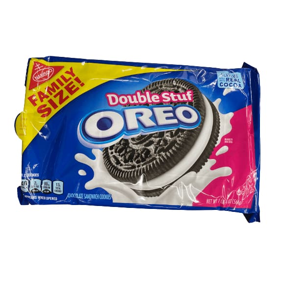 Oreo OREO Double Stuf Chocolate Sandwich Cookies, Family Size, 20 oz
