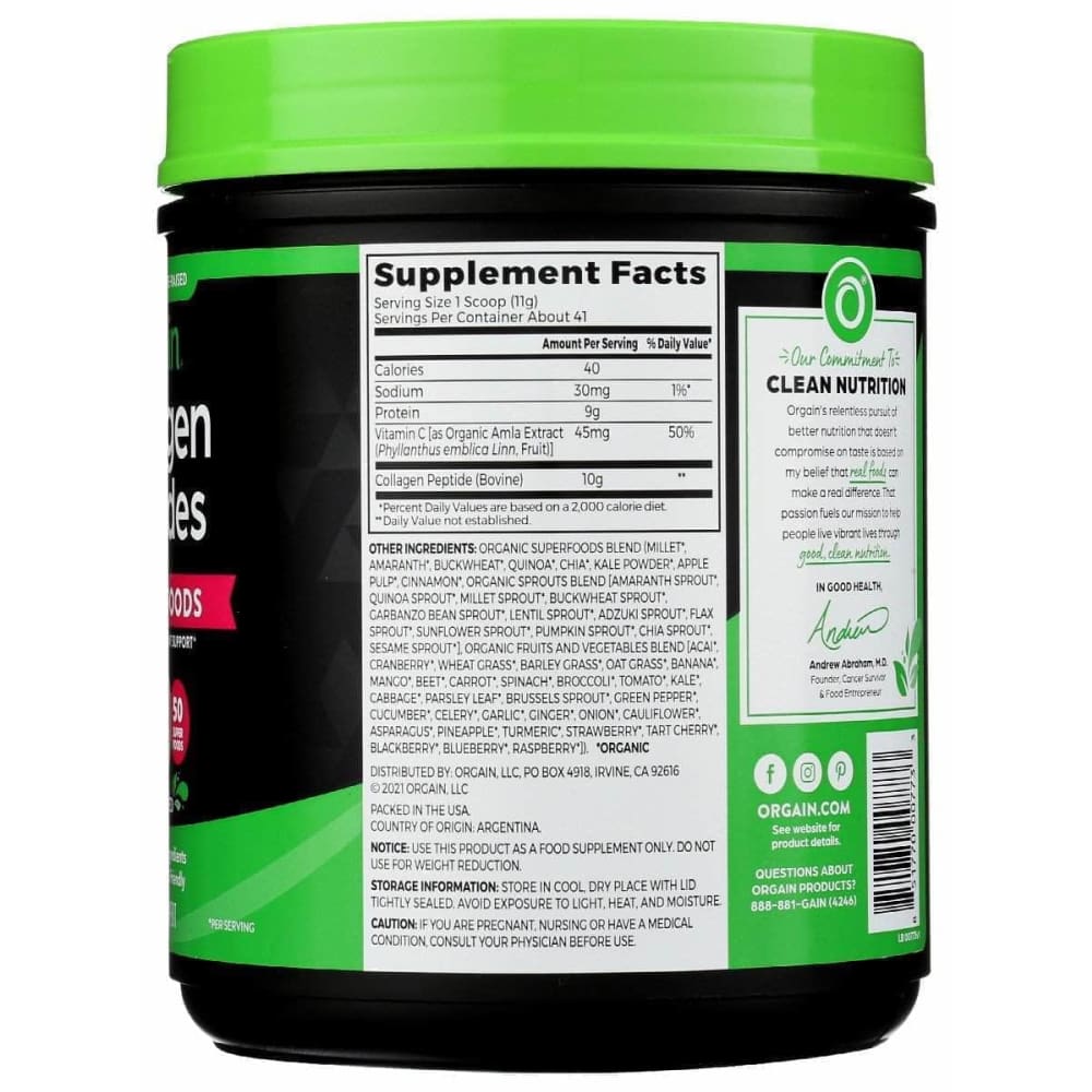 ORGAIN Orgain Collagen Superfood Pwdr, 16 Oz