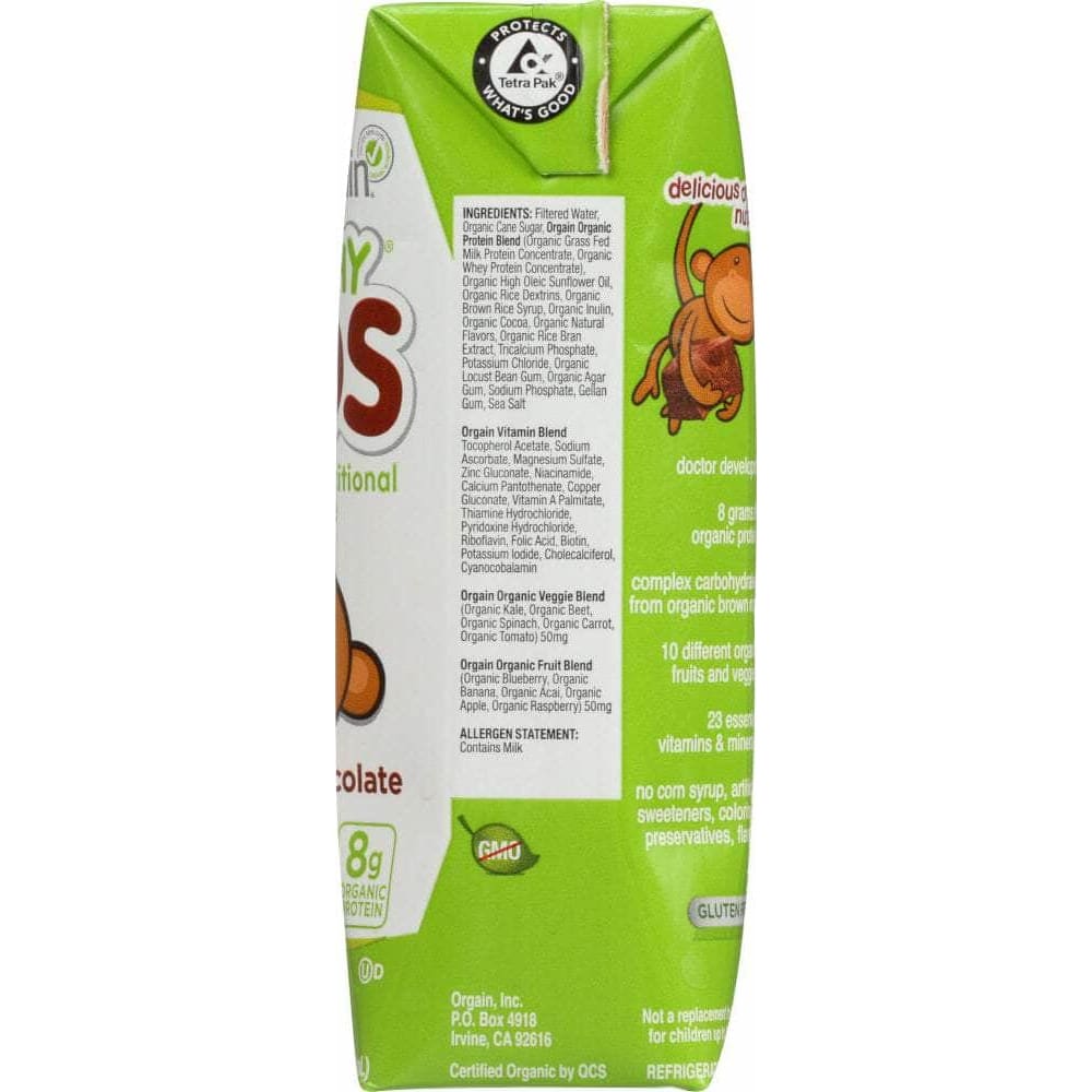 Orgain Orgain Healthy Kids Organic Nutritional Shake Chocolate, 8.25 oz