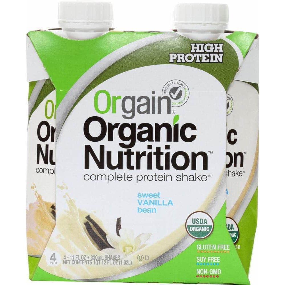 Orgain Orgain Organic Nutritional Shake Sweet Vanilla Bean 4 count, 44 oz