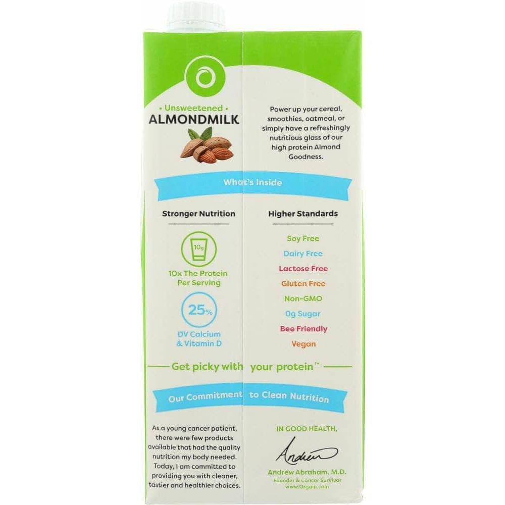 Orgain Orgain Organic Protein Almond Milk Unsweetened Vanilla, 32 oz