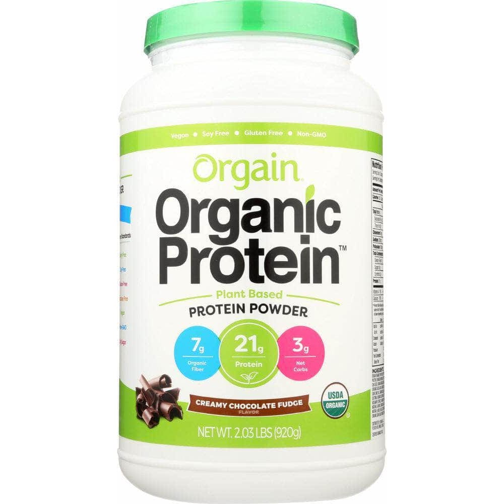 Orgain Label Orgain Organic Protein Plant Based Powder Creamy Chocolate Fudge, 2.03 ...