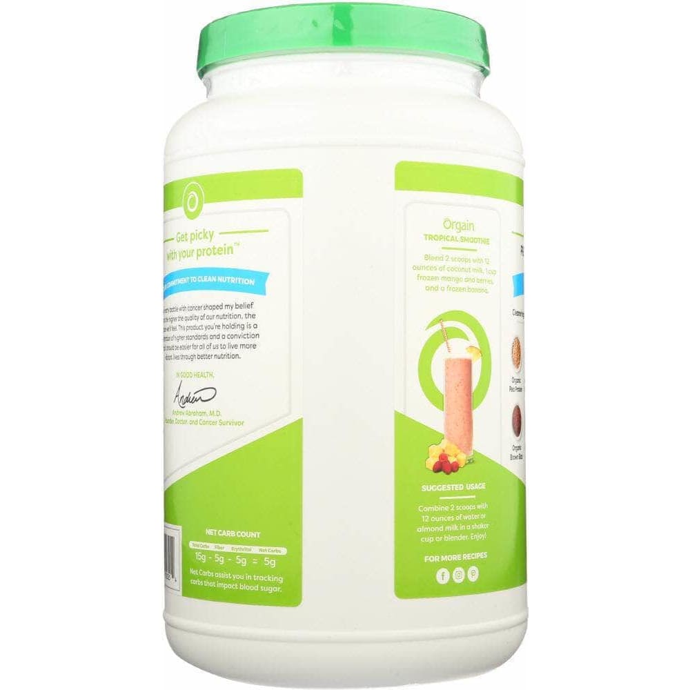 ORGAIN Orgain Organic Protein Plant Based Powder Sweet Vanilla Bean, 2.03 Lb