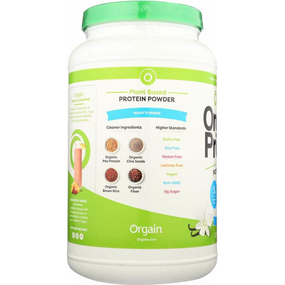 ORGAIN Orgain Organic Protein Plant Based Powder Sweet Vanilla Bean, 2.03 Lb