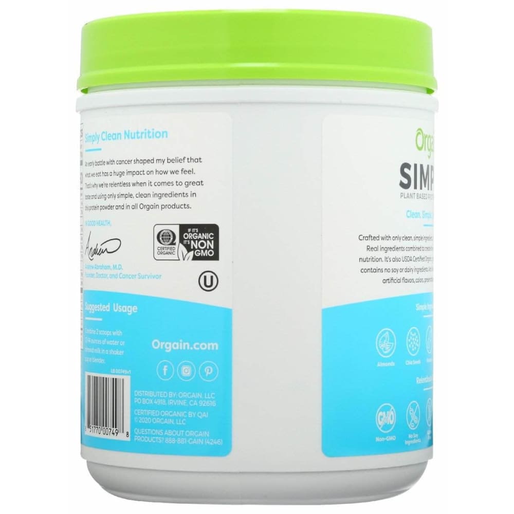 ORGAIN Orgain Protein Simple Pwdr Pnt B, 1.25 Lb