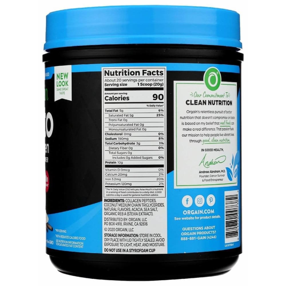 ORGAIN Orgain Prtn Collagen Pwdr Vnla, 0.88 Lb