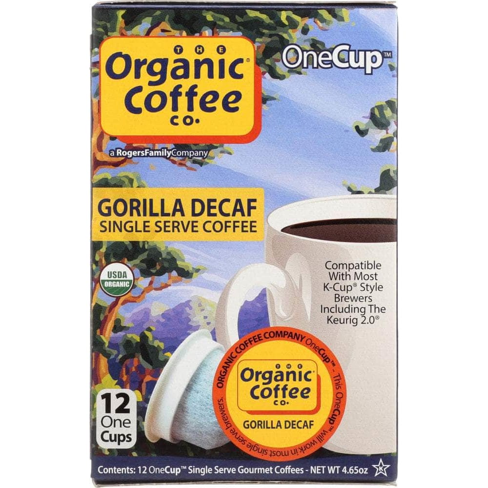 Organic Coffee Co Organic Coffee Co Gorilla Decaf Single Serve Coffee, 12 pcs