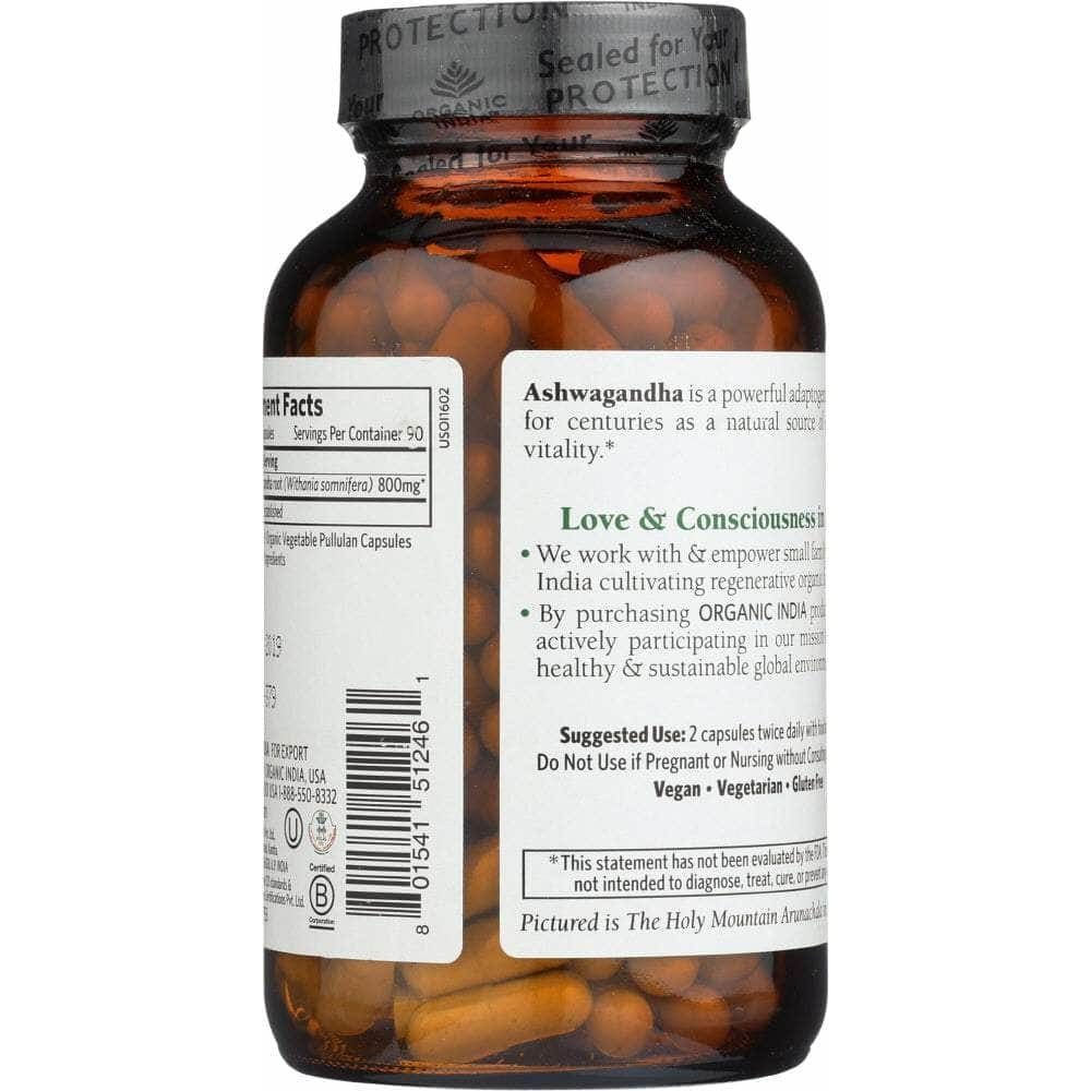 ORGANIC INDIA Organic India Ashwagandha, 180 Cp