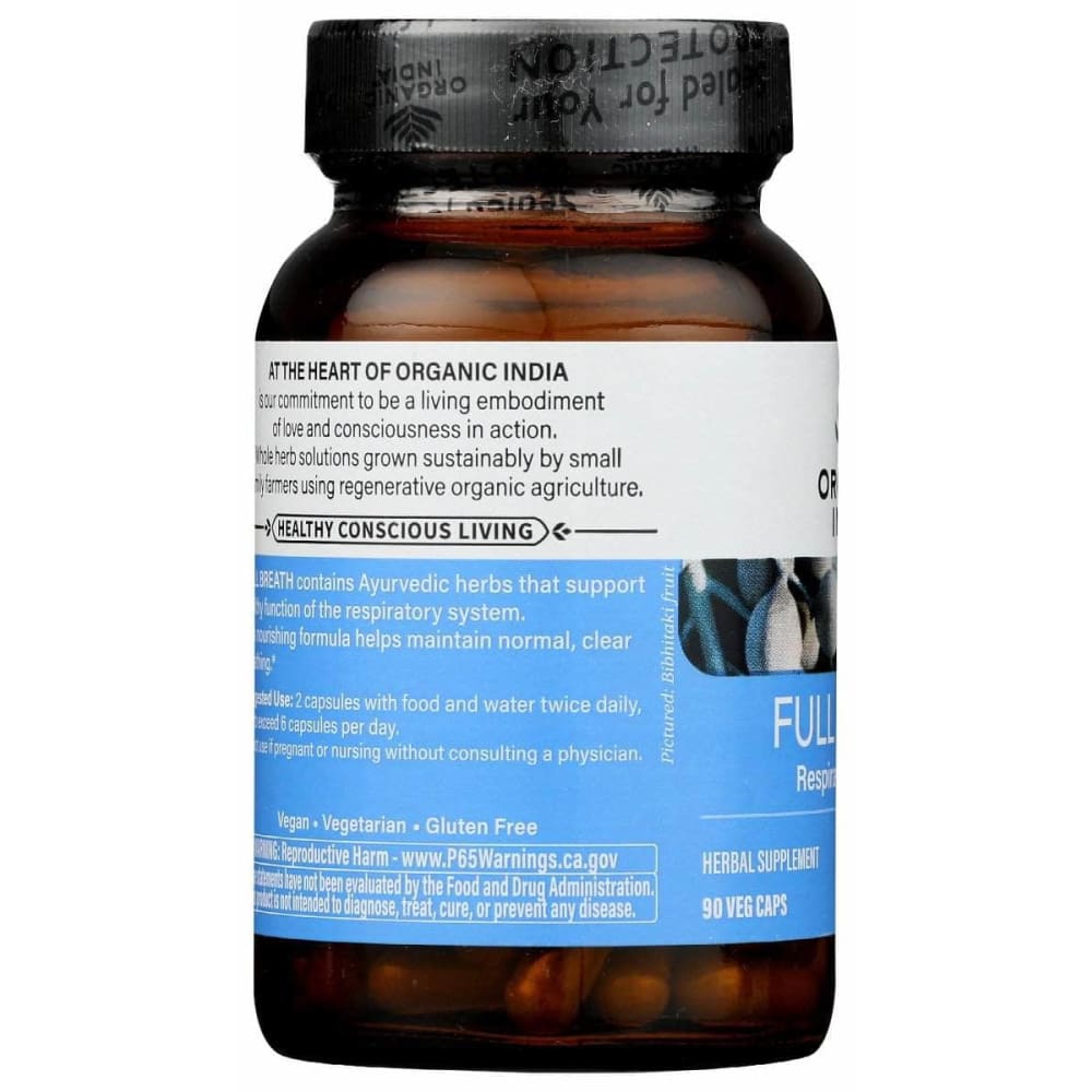 ORGANIC INDIA Organic India Full Breath Cp, 90 Cp