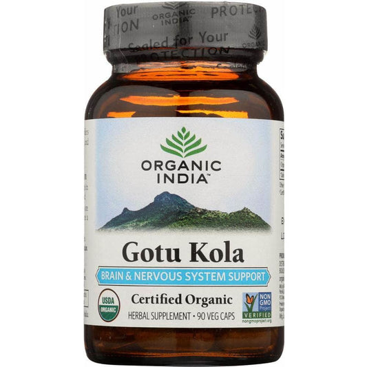 ORGANIC INDIA Organic India Gotu Kola Herbal Supplement, 90 Caps