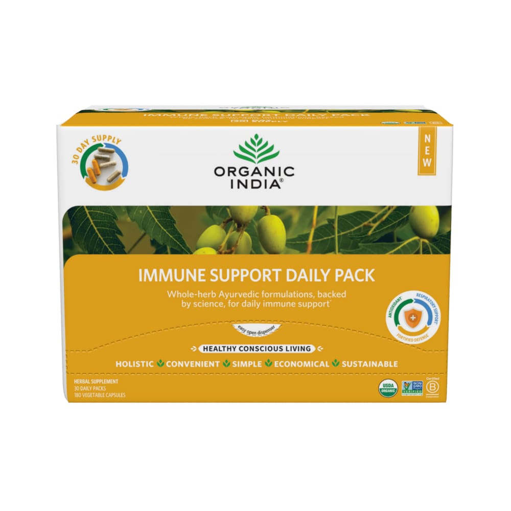 ORGANIC INDIA Vitamins & Supplements > Vitamins & Minerals ORGANIC INDIA Immune Support Daily Pack, 180 cp