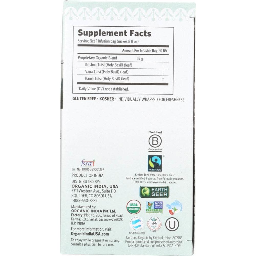 Organic India Organic India Original Tulsi Tea, 18 Tea Bags, 1.14 oz