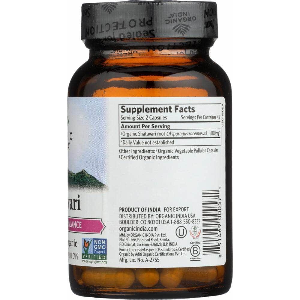 ORGANIC INDIA Organic India Shatavari Hormonal Balance Supplement, 90 Caps