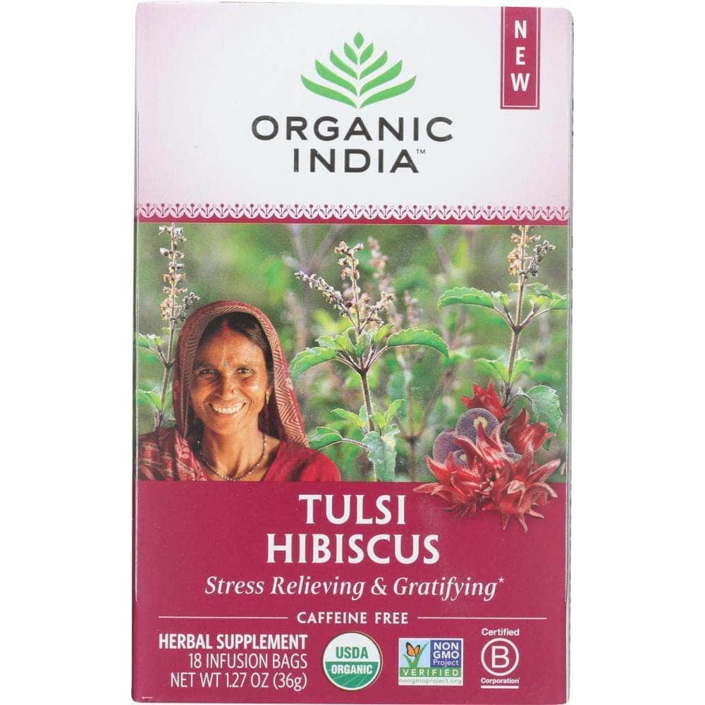 Organic India Organic India Tea Hibiscus Infusion Tulsi, 18 bg