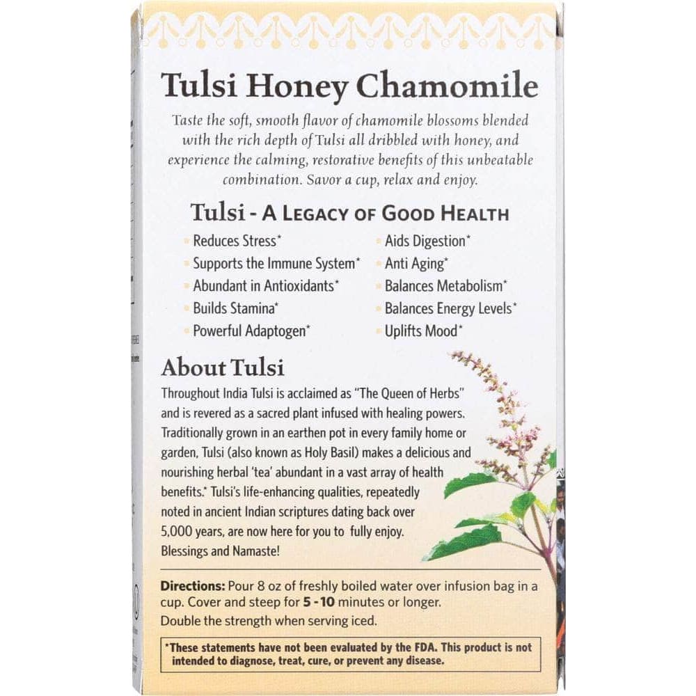 Organic India Organic India Tea Tulsi Honey Chamomile, 18 bg