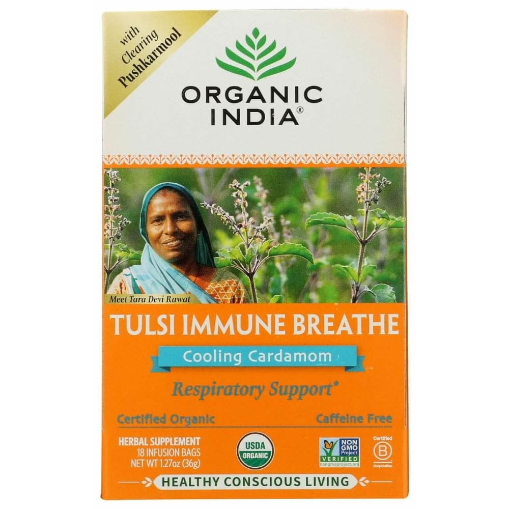 ORGANIC INDIA Organic India Tea Tulsi Immune Breathe, 18 Bg