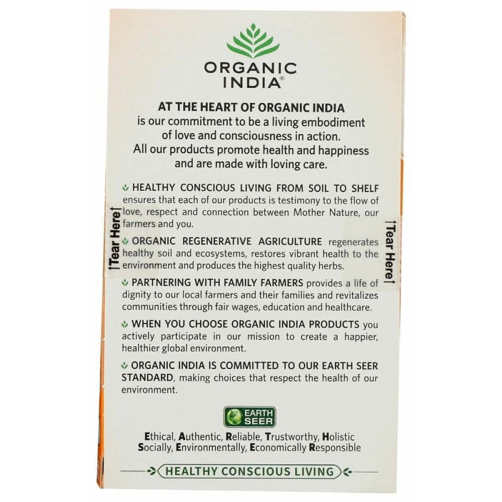 ORGANIC INDIA Organic India Tea Tulsi Immune Throat, 18 Bg