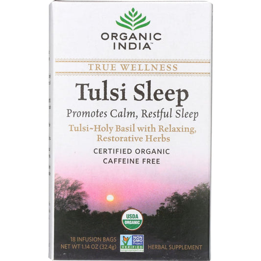 ORGANIC INDIA: Tea Tulsi Sleep Wellness Organic 18 bg (Pack of 5) - Beverages > Coffee Tea & Hot Cocoa - ORGANIC INDIA