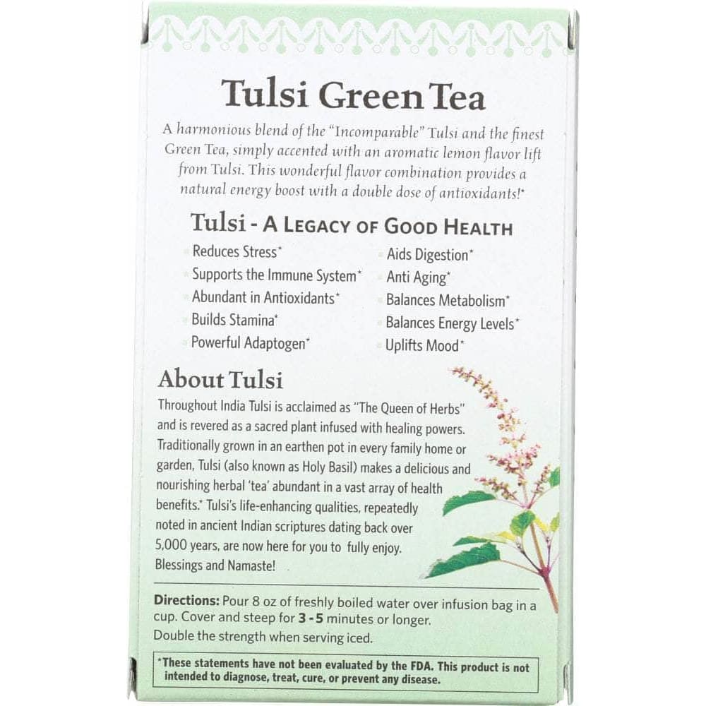 Organic India Organic India Tulsi Green Tea, 18 Tea Bags, 1.21 oz