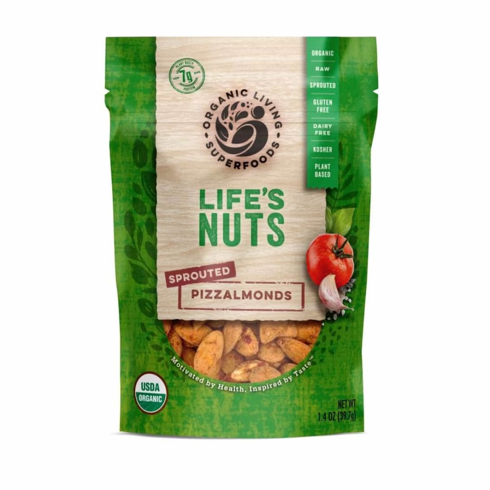 ORGANIC LIVING SUPERFOODS Grocery > Snacks > Nuts > Nuts ORGANIC LIVING SUPERFOODS: Almonds Sprouted Pizz Org, 1.4 oz