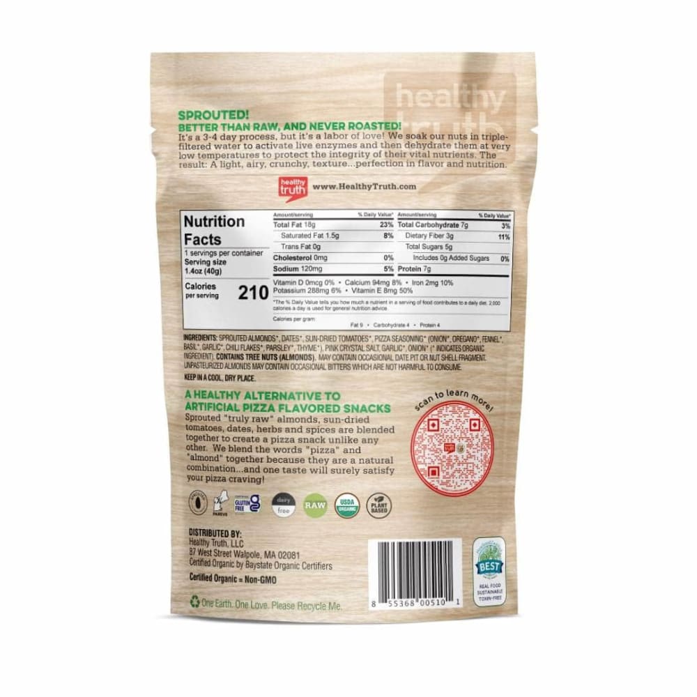 ORGANIC LIVING SUPERFOODS Grocery > Snacks > Nuts > Nuts ORGANIC LIVING SUPERFOODS: Almonds Sprouted Pizz Org, 1.4 oz