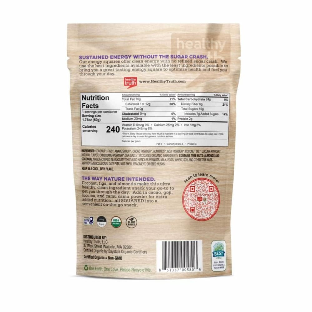 ORGANIC LIVING SUPERFOODS Grocery > Snacks > Fruit Snacks ORGANIC LIVING SUPERFOODS: Fig Coconut Energy Squares, 1.75 oz