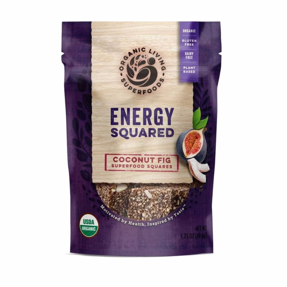 ORGANIC LIVING SUPERFOODS Grocery > Snacks > Fruit Snacks ORGANIC LIVING SUPERFOODS: Fig Coconut Energy Squares, 1.75 oz