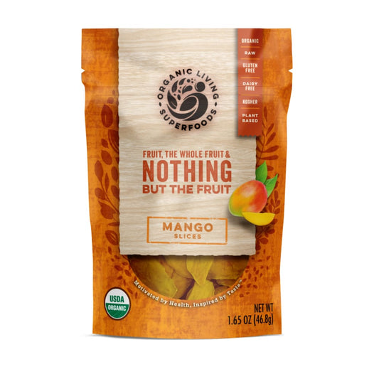 ORGANIC LIVING SUPERFOODS: Mango Dried Slices 3 oz (Pack of 4) - Snacks > Fruit Snacks - ORGANIC LIVING SUPERFOODS