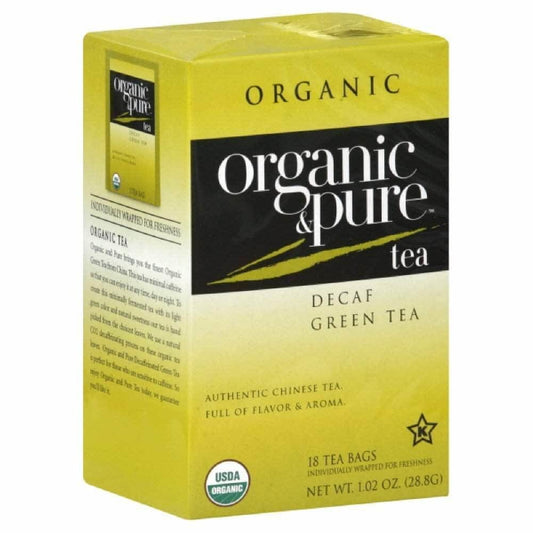 ORGANIC & PURE ORGANIC & PURE Tea Green Dcf Org, 18 bg