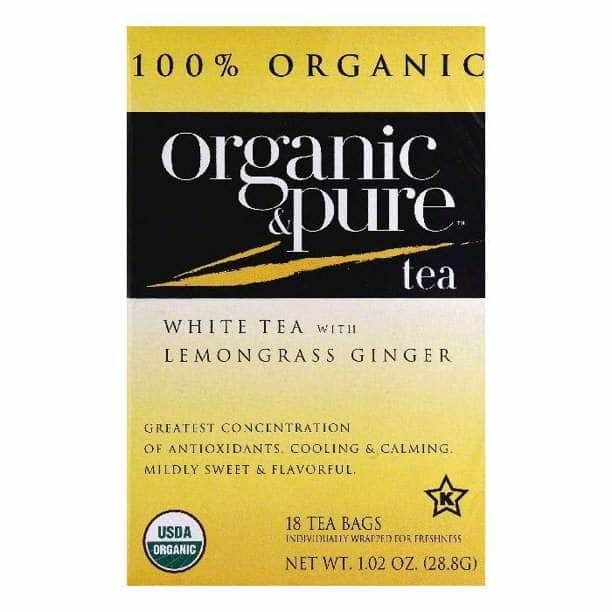 ORGANIC & PURE ORGANIC & PURE Tea Whte Lmngrss Gngr Org, 18 bg