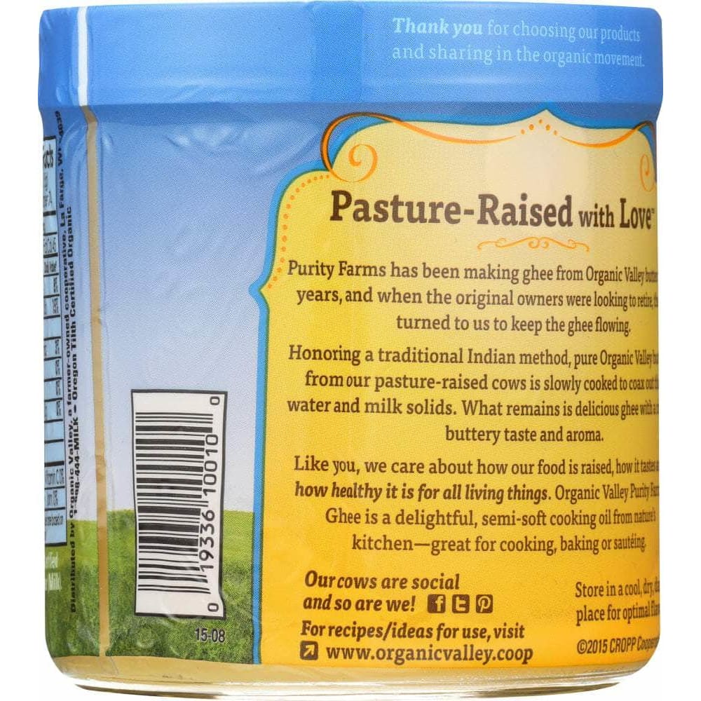 Organic Valley Organic Valley Purity Farms Ghee Clarified Butter, 13 oz