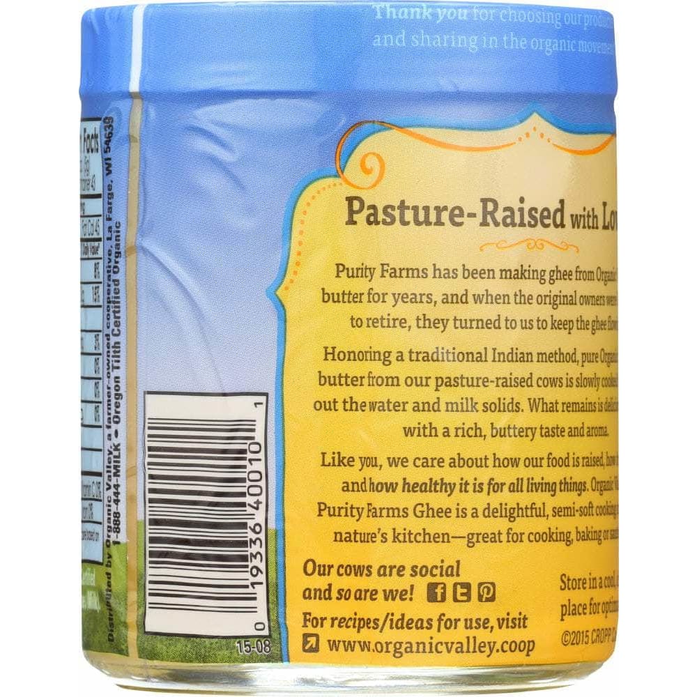 Organic Valley Organic Valley Purity Farms Ghee Clarified Butter, 7.5 oz