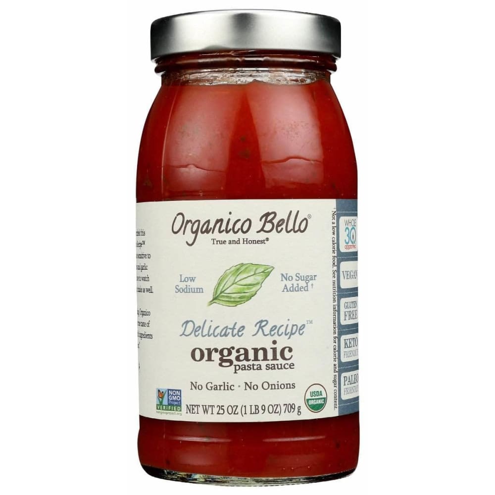ORGANICO BELLO Organico Bello Sauce Pasta Delicate Org, 25 Oz