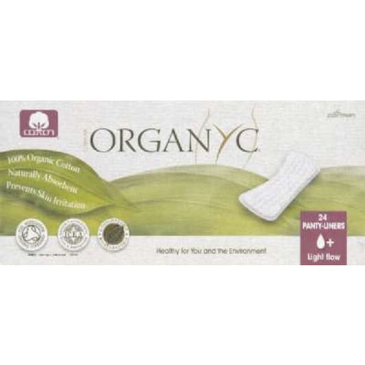 ORGANYC: Pantyliner Light Flow Flat Organic 24 pc (Pack of 4) - Beauty & Body Care - ORGANYC