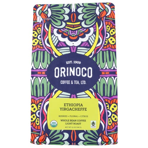 ORINOCO COFFEE TEA: Ethiopia Yirgacheffe Whole Bean Coffee 12 oz (Pack of 2) - Beverages > Coffee Tea & Hot Cocoa - ORINOCO COFFEE TEA