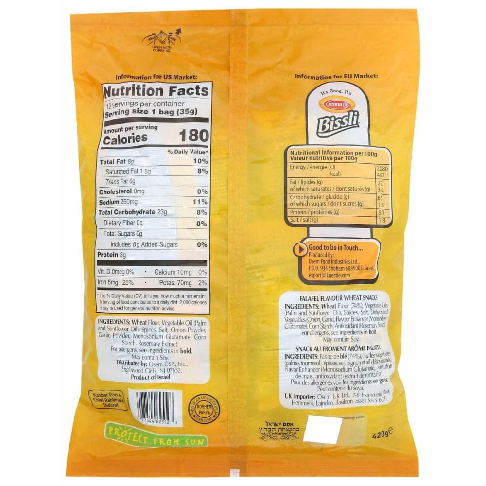 OSEM Grocery > Snacks > Chips > Snacks Other OSEM: Bissli Falafel Mltipk, 14.8 oz