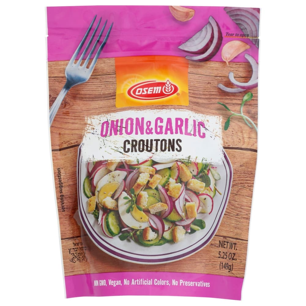 OSEM: Onion and Garlic Crouton 5.25 oz (Pack of 5) - Grocery > Pantry > Crusts Shells Stuffing - OSEM