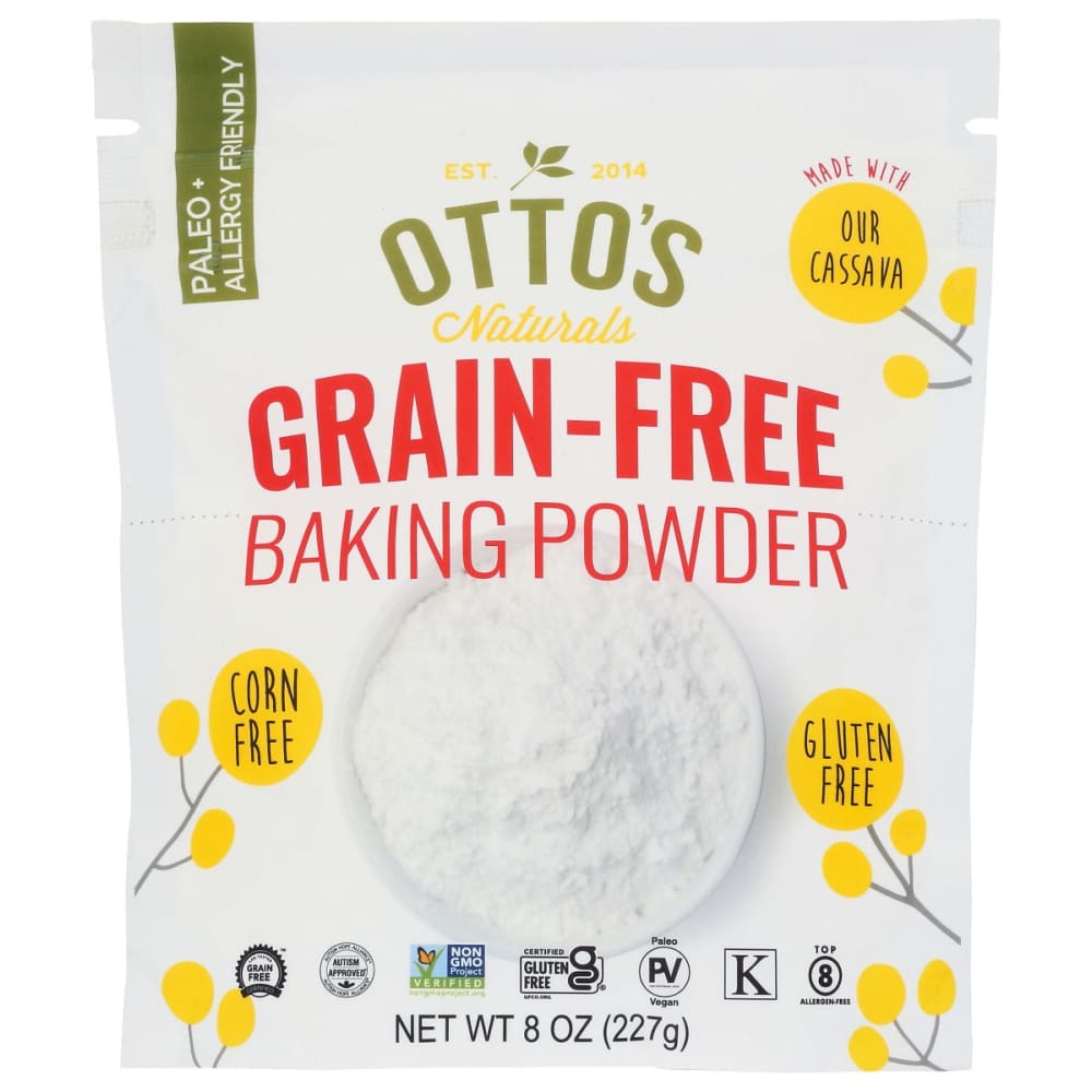 OTTOS NATURALS: Grain Free Baking Powder 8 oz (Pack of 4) - OTTOS NATURALS