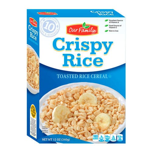 Our Family Crispy Rice Cereal 12oz (Case of 14) - Misc/Our Family - Our Family