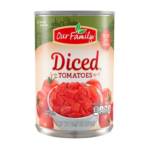 Our Family Diced Tomatoes 14.5oz (Case of 24) - Misc/Our Family - Our Family