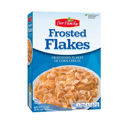 Our Family Frosted Cereal Flakes 15oz (Case of 12) - Misc/Our Family - Our Family